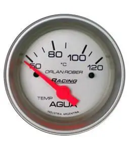 Temp. agua elect 12v 120°c racing plata