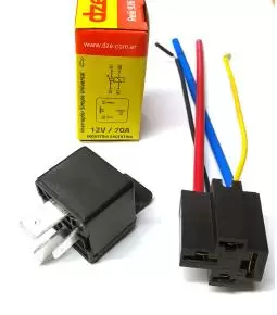 Relay Universal 12v 70a Reforzado Con Ficha - Ideal para Electroventilador