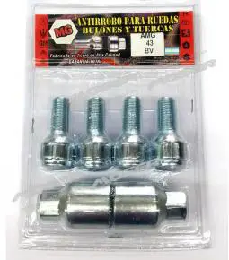 Bulones Antirrobo / Seguridad Volkswagen Gol, Gol Trend, Golf, Caddy, Carat, (largo 25 mm)