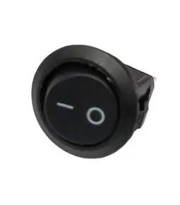 Llave 1 punto Tecla Mini Negra s/luz 16 amp