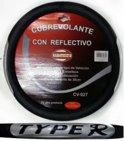 Cubre volante negro / gris typeR