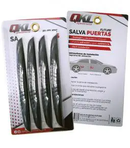 Salvapuertas QKL Future 4 Unidades Negro