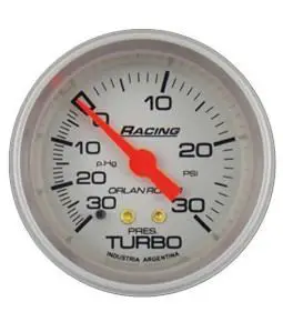 Presion turbo -30p.hg / 30psi racing plata