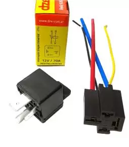 Relay Universal 12v 70a Reforzado Con Ficha - Ideal para Electroventilador