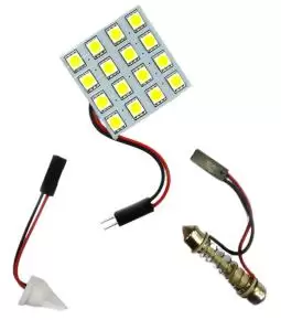 Plaqueta con 16 led adhesiva con adaptadores