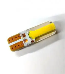 LED T10 Gel Largo Ambar 12v 6 LED