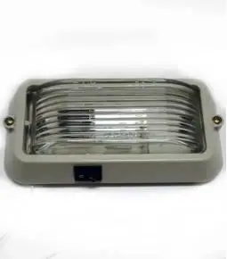 Faro plafon interior vidrio con tecla