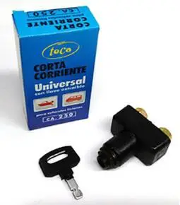 Corta Corriente TECA 250 Con Llave Extraible, Corta corriente, TECA -  Accesorios para Vehículos Encendido Moser / Lamparas / Cosmética /  Repuestos Autos / Rosario, Santa Fe, Argentina