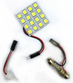 Plaqueta con 16 led adhesiva con adaptadores