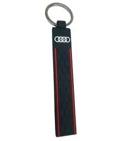 Llavero Cinta de Goma con Logo Audi Largo 12cm