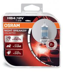 Lamparas HB4 9006 12v 51w Osram Night Breaker Unlimited