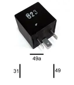 Destellador electrónico 12V 3 terminales