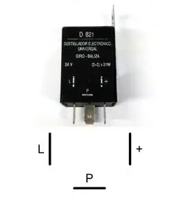 Destellador electrónico 24V 3 terminales