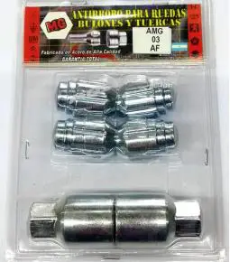 Tuercas Antirrobo / Seguridad Chevrolet Cruze, Tracker, Aveo, Onix, Prisma y mas. Ford EcoSport, Escort (m.n) y mas.