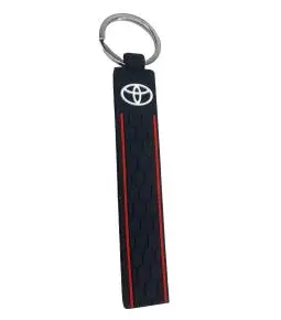 Llavero Cinta de Goma con Logo Toyota Largo 12cm