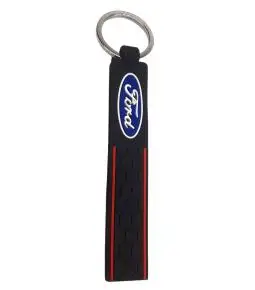 Llavero Cinta de Goma con Logo Ford Largo 12cm