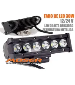 Faro LED 30W Barra rectangular