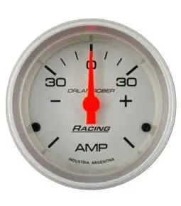 Amperimetro 30-0-30 racing plata